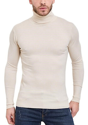 Weicher Herren Stehkragen Pullover, Langarm, enger Schnitt 703 neu