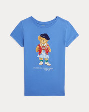 NWT Polo Ralph Lauren Girls Polo Bear Cotton Jersey T-Shirt Blue 6/6X
