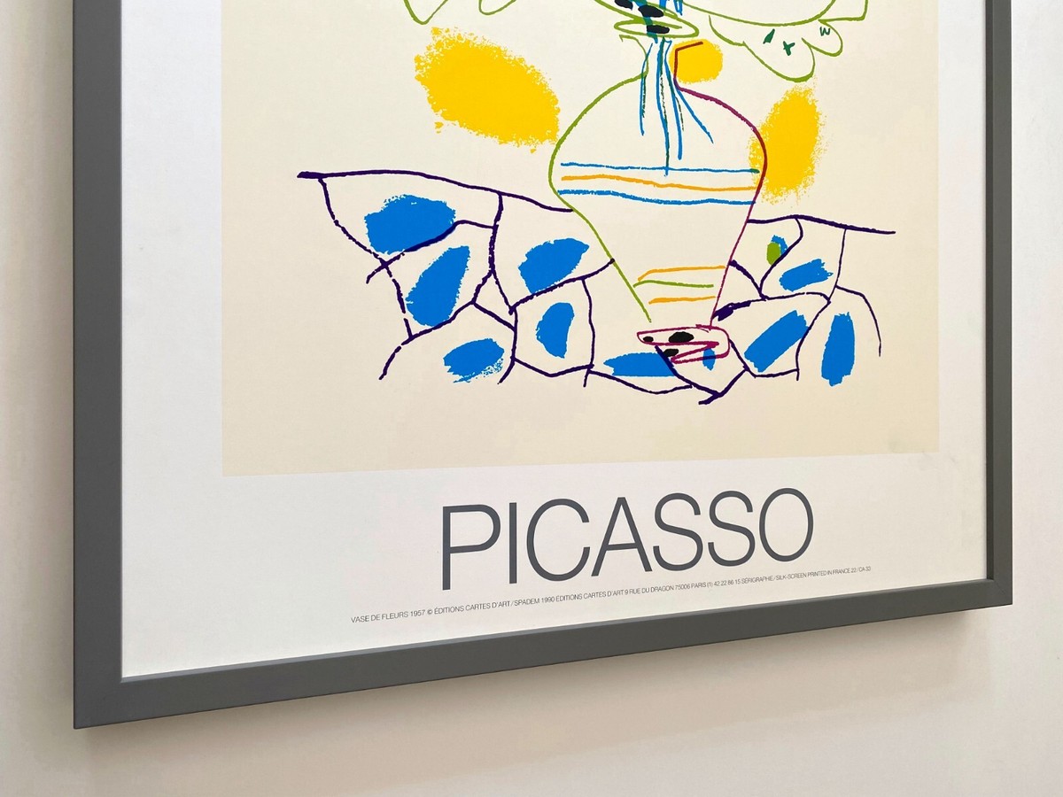 PABLO PICASSO RARE 1990 SILKSCREEN PRINT FRAMED FRENCH