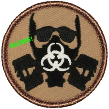 GLOW IN THE DARK Contagion Patrol Patch - 2" Round Embroidered Patch