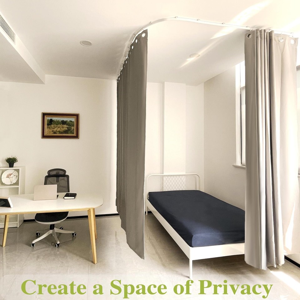 Flexible Bendable Ceiling Curtain Rails (16 ft), Curved Ceiling Track