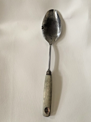 Vintage Skyline Ladle Kitchen Utensil With Wooden Handle Measuring Spoon 12”