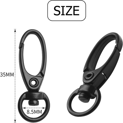 Swivel Clasp Clips,50Pcs 35Mm Swivel Trigger Clips Metal Keyring Clasps Snap Hoo - Picture 3 of 12