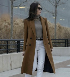 zara toffee long coat