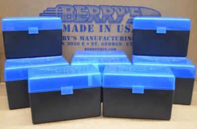 10 x Berrys 410 Ammo Box 270 Win;30-06 Springfield 50Rd Blue/Black  (Berry MFG)