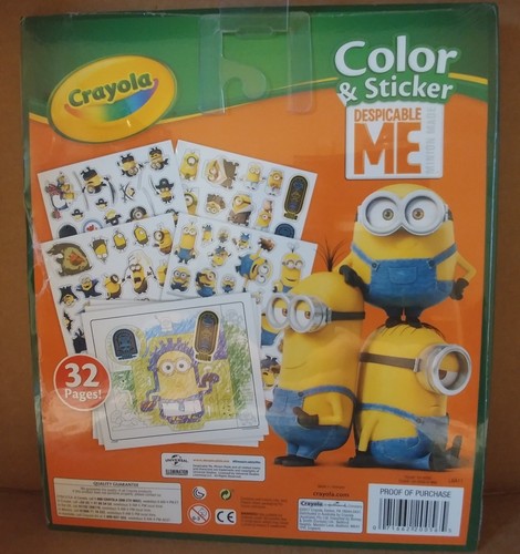 Crayola Color & Sticker Despicable Me Minion Made Coloring Pages-NEW - Picture 2 of 2