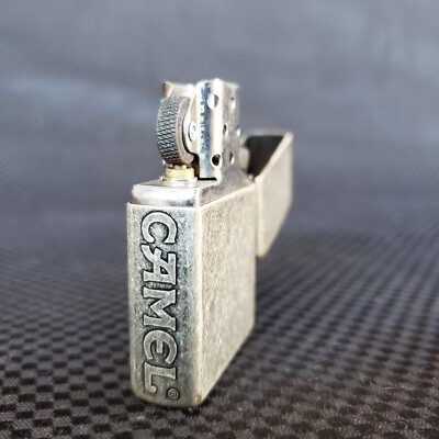 Zippo 1998 Camel Silver Plate Lighter Engraved Wood Box JXIV