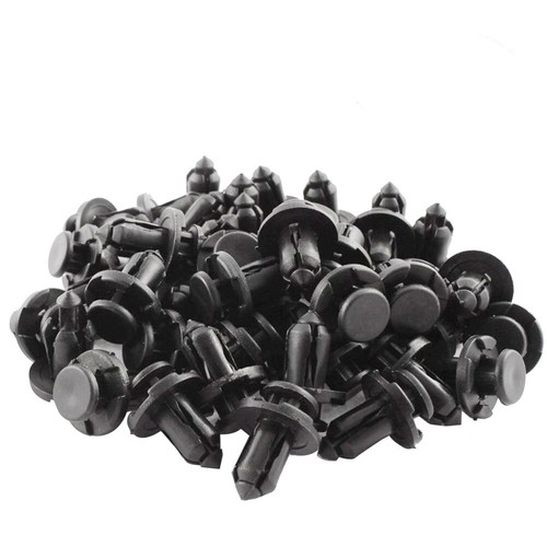 40 Pcs 40Pcs Fasteners Black Push Pin Clips Buckle Type Rivet