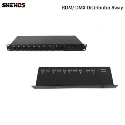 SHEHDS DMX/ RDM Distributor 8way/Pixel Lighting Decoder For Disco Stage Lighting