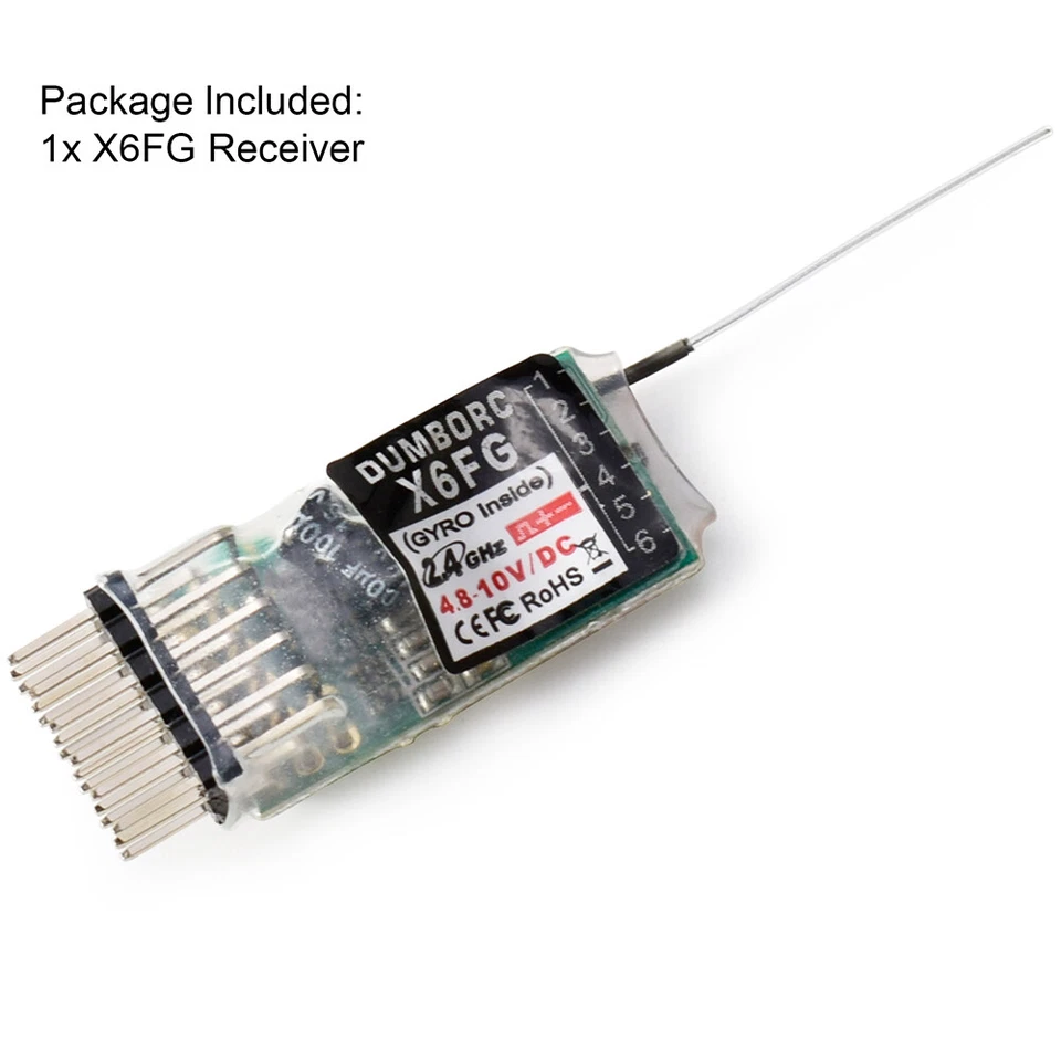 DUMBORC X6FG 2.4G 6CH Radio Control Receiver for Domborc RC X4 X5 X6 Transmitter - Image 3 of 4