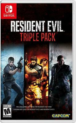 Resident Evil 4 5 6 Triple Pack Nintendo Switch Brand New Sealed