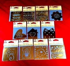 Brass Stencils 3" x 3"  ~  Plaid, All Night Media ®  choose variations