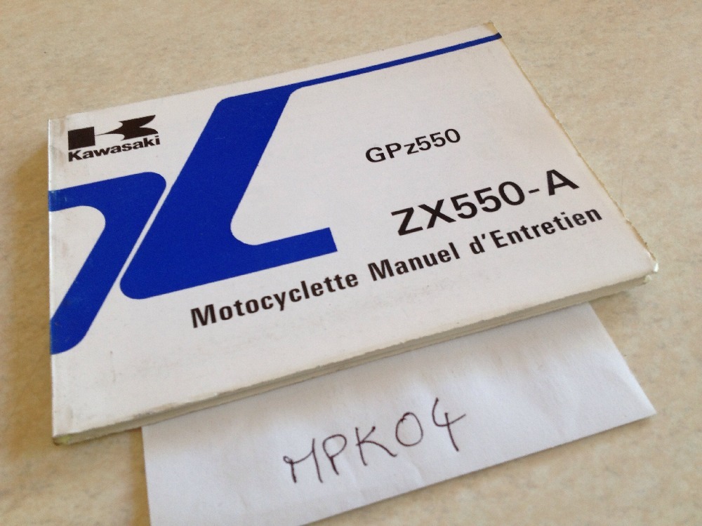 Kawasaki GPZ550 ZX550A GPZX 550 GPZ ZX Owner's Manual | eBay