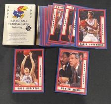 1991-92 Kansas Jayhawks Basketball Complete Set Roy Williams Greg Ostertag 