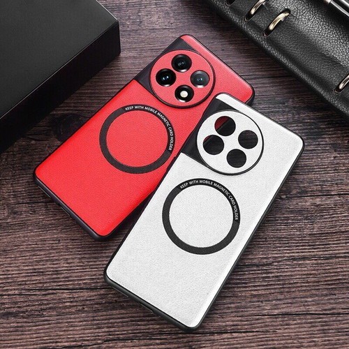 For OnePlus 13 12 11 10 Pro Slim Leather Magnetic Charging Mag 1safe Case Cover - Zdjęcie 8 z 14