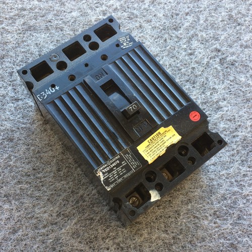 GE TED134070, 70 Amp, 480V, 3P, 120/240V Black, Circuit Breaker - Picture 8 of 12