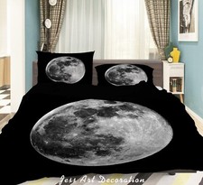 3D Space Moon Quilt Cover Set Duvet Cover Bedding Pillowcases