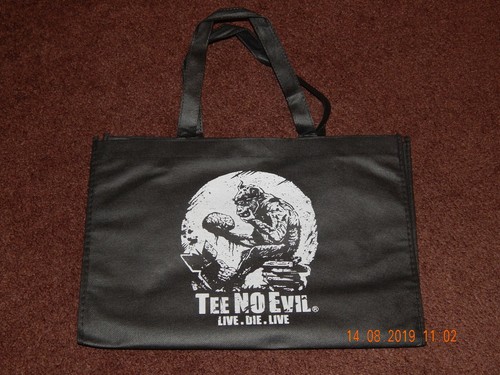 MIDSUMMER SCREAM 2019 TOTE BAG CONVENTION BAG TEE NO EVIL LIVE DIE LIVE SKULL - Picture 2 of 3