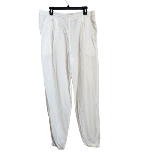 Vintage 90s NIKE Pants Mens L White Tag See-Through Windbreaker Track Tapered - Picture 1 of 15