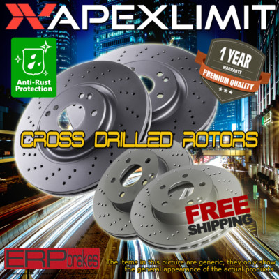 F+R Cross Drilled Rotors for 2009-2011 BMW 335d (E90)