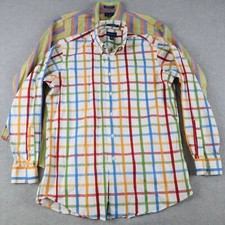 Paul Fredrick Sport Shirt Mens Medium Performance Button Up Long Sleeve Lot of 2