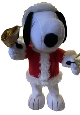 HALLMARK Snoopy Santa Bell Ringer Musical 14" Dancing Christmas Peanuts 2010