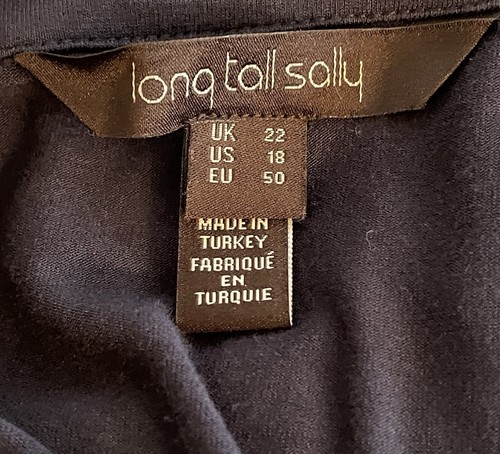 LOt of 2 Long Tall Sally Navy Stretch Viscose JUMPSUIT 18 & white maxi DUSTER 20 - Picture 15 of 24