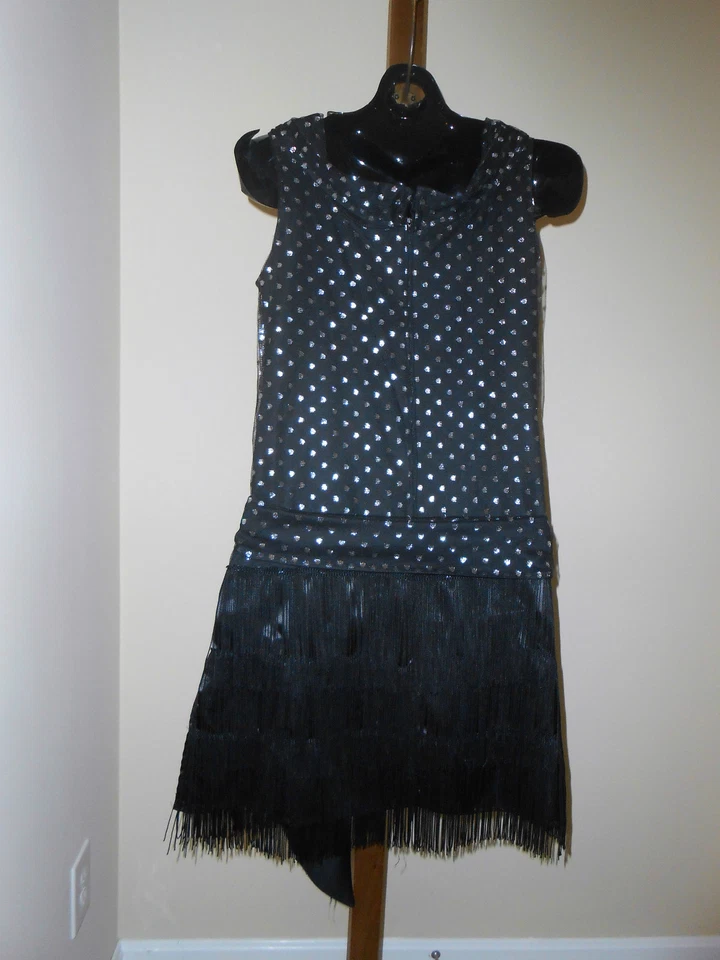 Vestido Roaring 1920 Aleta Disfraz Gatsby Mujer Adulto Mediano Foto 3 de 3