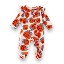 New Baby Girl Boutique Ruffle Pumpkin Romper