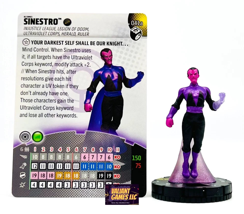 DC Heroclix Sinestro #041a w/ Card Lantern Legacy Set - Image 1 of 1