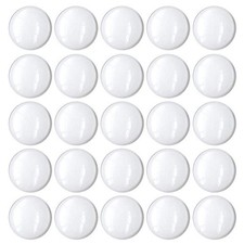 100 Pcs 25mm Clear Round Cabochons Flat Back Glass Dome 25 MM,