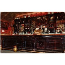Barroom in the Original Bale of Hay Saloon Virginia City Montana Postcard PC310