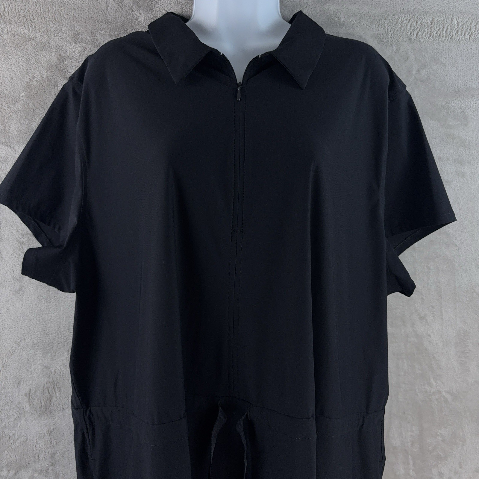 Spanx Sunshine Collared Drawstring Dress Womens S… - image 3