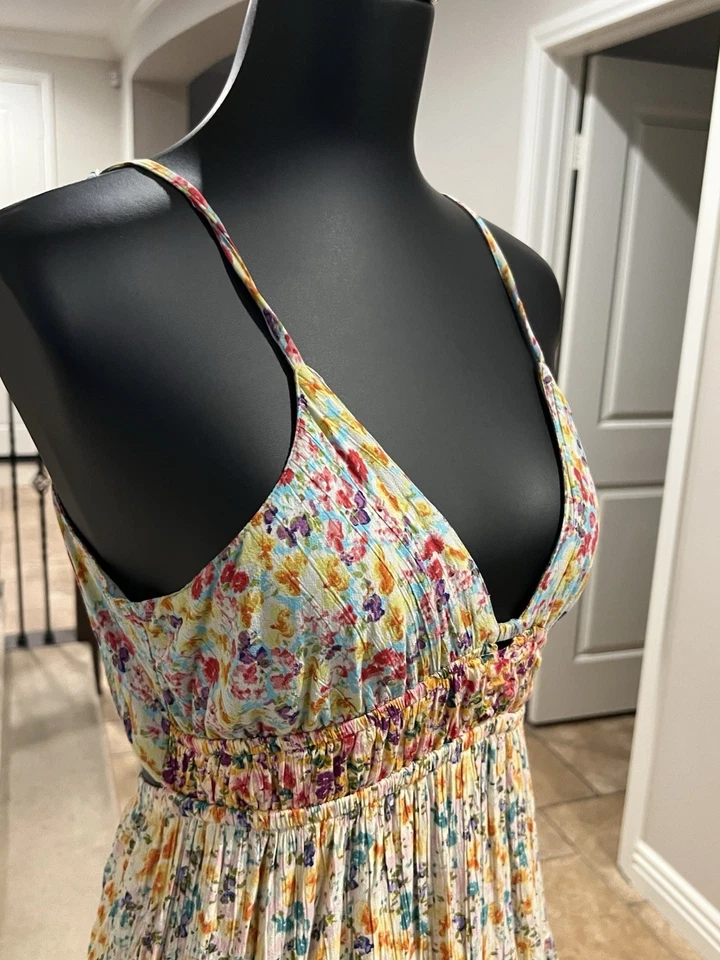 Angie Tie Back Floral Mini Dress Size L - Image 2 of 4