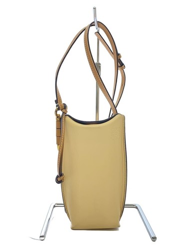 LOEWE Gate Pocket Shoulder Bag Leather Ivory Has Stains Has Corner Scuffs Has Wr