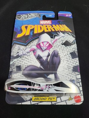 2025 Hot Wheels Silver Series Spider-Man 2/5 GROUND FX White Near Mint