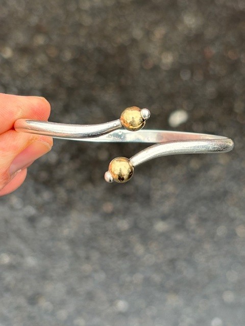 Cape Cod Double Bypass Wrap Bracelet Sterling Sil… - image 3