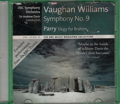 Symphony No 9 / Parry Elegy For Brahms ~ Ralph Vaughan Williams ~CD ~ Good w