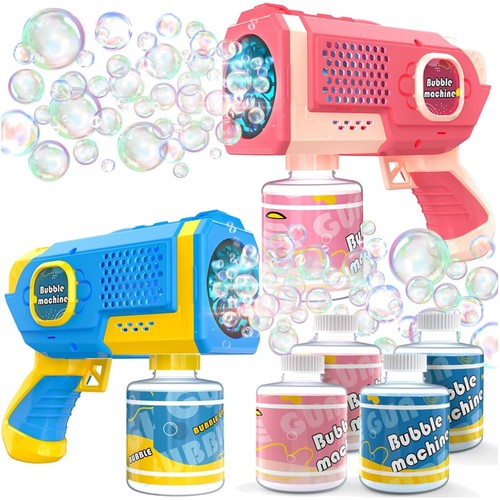 2er Pack Seifenblasenpistole mit bunten LED Lichtern, automatische Seifenblas… 2er Pack Seifenblasenpistole mit bunten LED Lichtern, automatische Seifenblas…