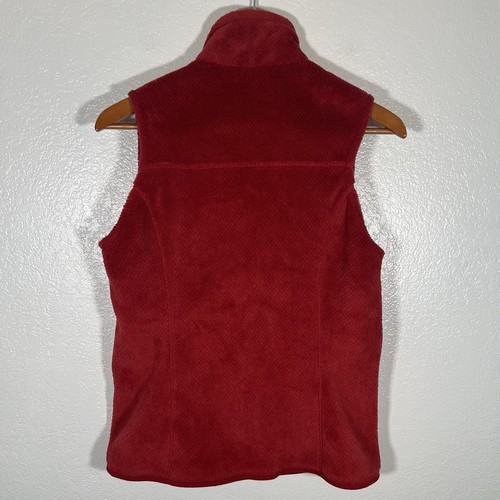 Patagonia Vest Womens Medium Red Re-Tool Full Zip Polartec Fleece Sleeveless - Picture 3 of 7