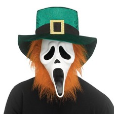 Scream Ghost Face St. Pat's Adult Costume Mask