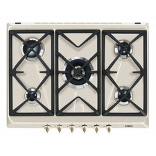 SMEG SRV876AVOGH2 Avena Quemador Encimera A Gas 70CM 5 Fuegos Con Rejillas De