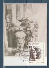 carte 1er jour tableau Rembrandt Mendiants à la porte d'une maison 75 Paris 2006