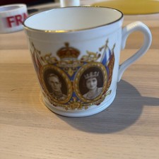 Royal Family Mug Cup King George VI Coronation, Queen Elizabeth, May 1937