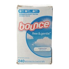 Bounce Free Gentle Fragrance Free Dryer Sheets 240 Count