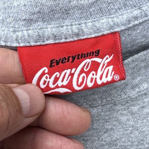 Vintage Coca Cola Logo T Shirt Size L Grey Made In USA - 第 5/7 張圖片
