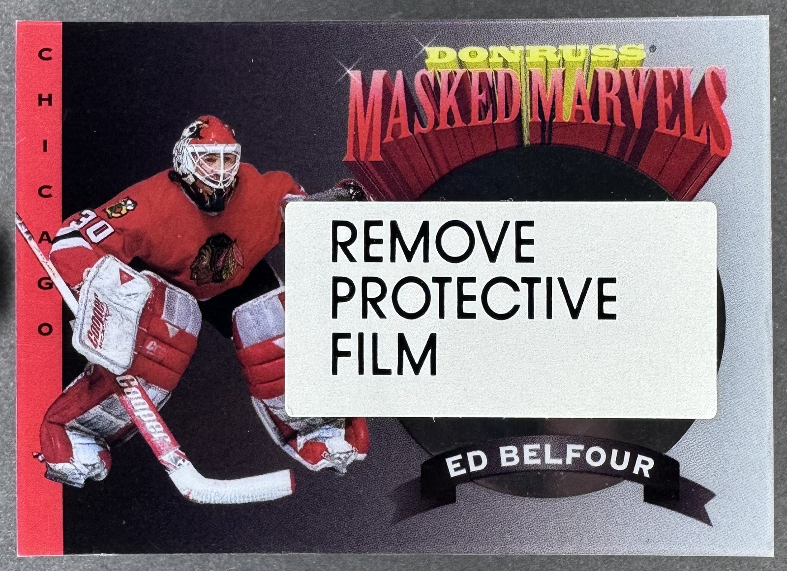 1994-95 Donruss - Masked Marvels Ed Belfour #1 UNPEELED