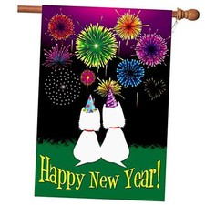 ,Happy New Year Garden Flag 28x40 Inch Season Flags for New Year New Years Flag