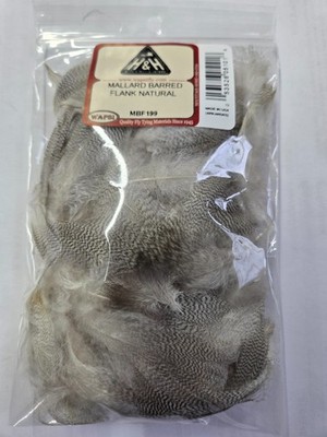 Mallard Barred Flank  #MBF199  '' Natural ''  1/4 oz. Bag