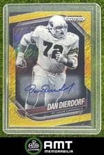 Dan Dierdorf 2025 Panini Prizm Black Gold Shimmer FOTL 9/10 Auto #137